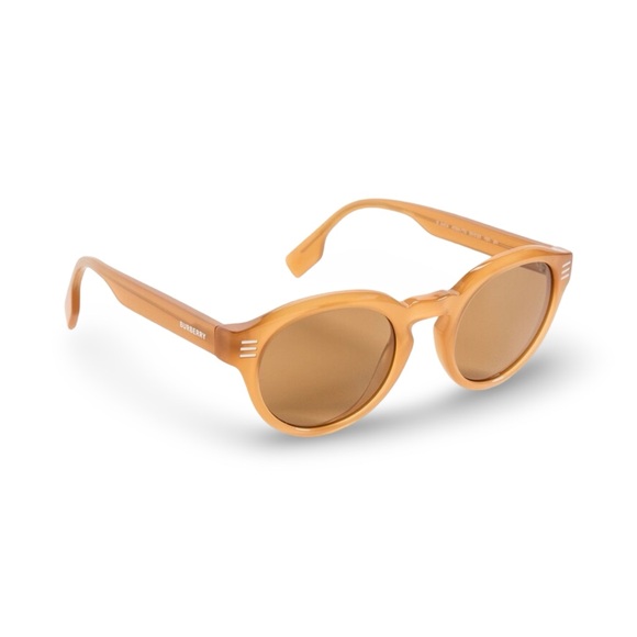 NEW Burberry BE4404 Round Sunglasses Honey Amber Acetate Italy 50mm - Picture 7 of 16